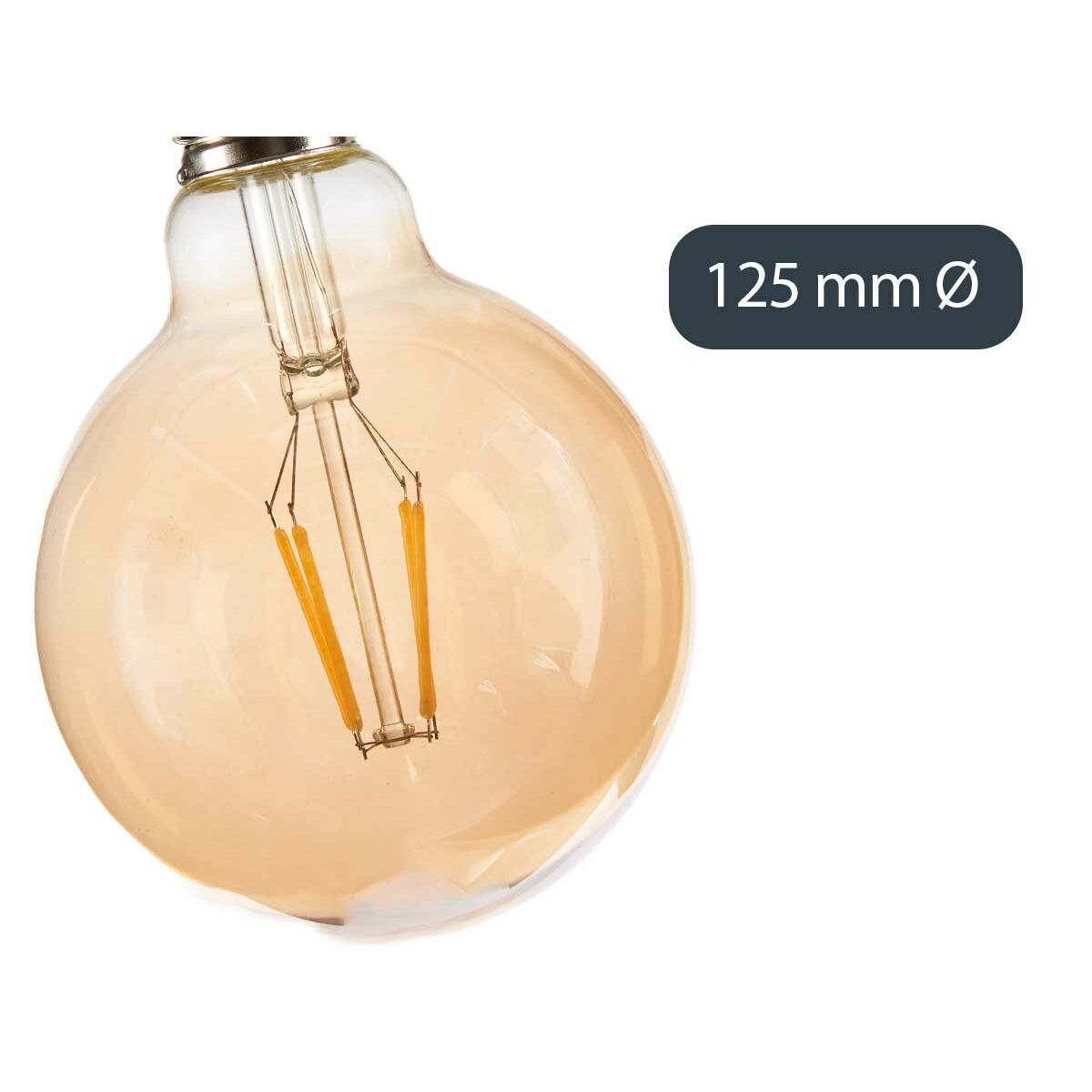 LED lamp Vintage E27 Transparent 4 W 12,5 x 17,5 x 12,5 cm (12 Units)