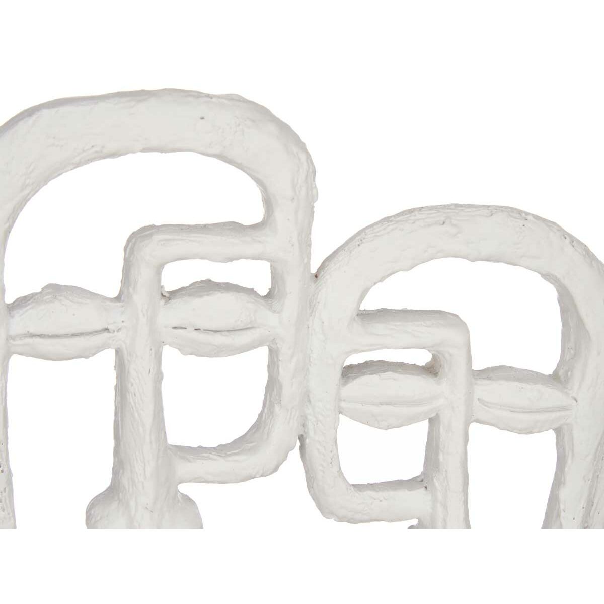 Decorative Figure Face White 27 x 32,5 x 10,5 cm (4 Units)