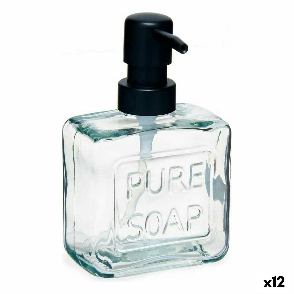 Soap Dispenser Pure Soap 250 ml Crystal Transparent Plastic (12 Units)