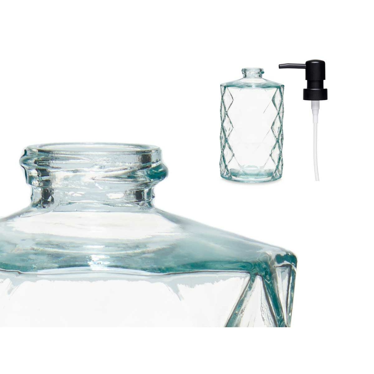 Soap Dispenser Diamond Crystal Transparent Plastic 410 ml (12 Units)
