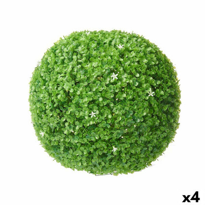 Decorative Plant Flowers Sheets Ball Plastic 37 x 37 x 37 cm (4 Units)