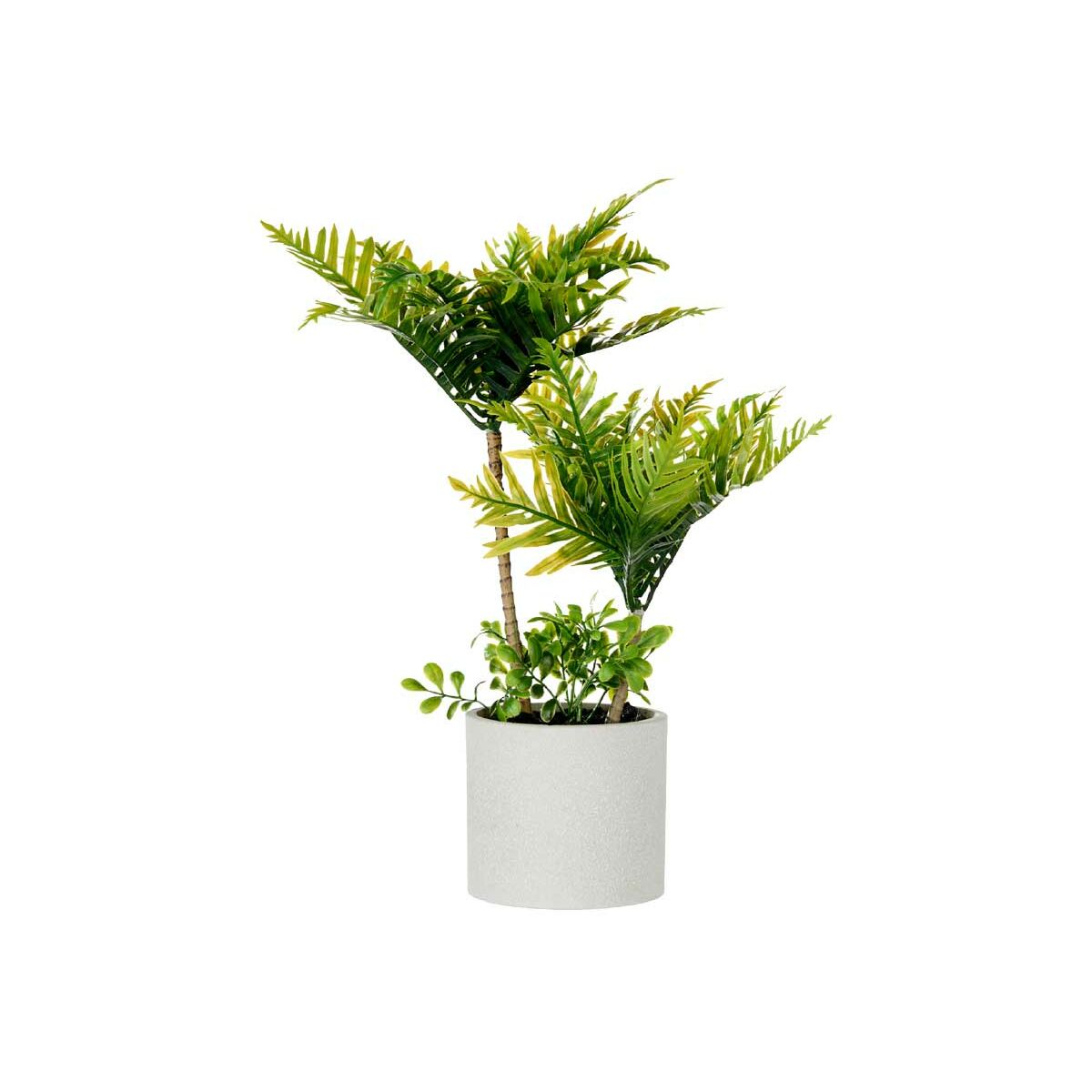 Decorative Plant Palm tree Plastic Cement 12 x 45 x 12 cm (6 Units)